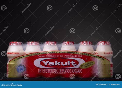 Row Of Yakult Health Drink In Package Editorial Photo Image Of