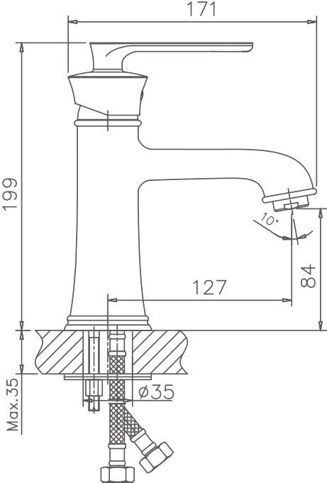 Смеситель для раковины Haiba HB10181 купить в магазине Сантехника-Онлайн.Ру