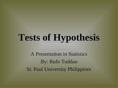 PPT Simple Test Of Hypothesis DOKUMEN TIPS