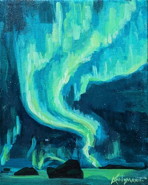 Aurora Borealis Original Acrylic Painting