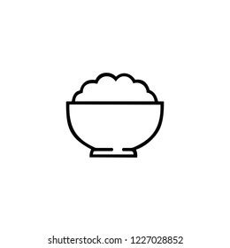 Bowl White Rice Icon Stock Vector Royalty Free 1227028852 Shutterstock