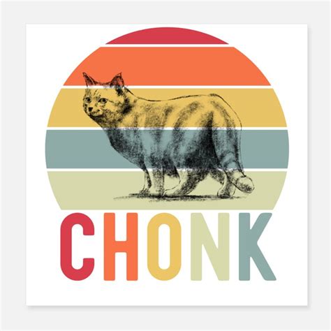 Funny Overweight Chubby Chonk Cat Meme Memes' Sticker, 53% OFF