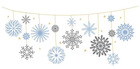 Holiday Garland With Snowflakes Merry Christmas Decoration 22537065