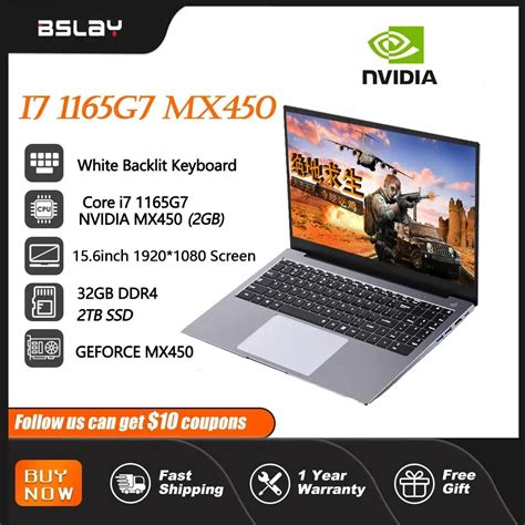 NVIDIA MX450 i7 1165G7 32G DDR4 2TB SSD Laptop 15.6 Inch Laptop Core ...