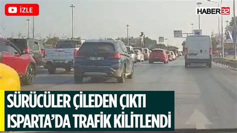 Isparta da Trafik Durma Noktasına Geldi