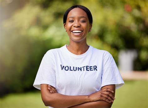 Premium Photo African Woman Portrait And Volunteer Outdoor In Nature