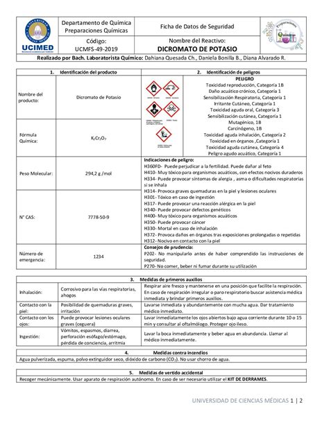 Ficha T Cnica Del Permanganato De Potasio Propiedades Riesgos Y