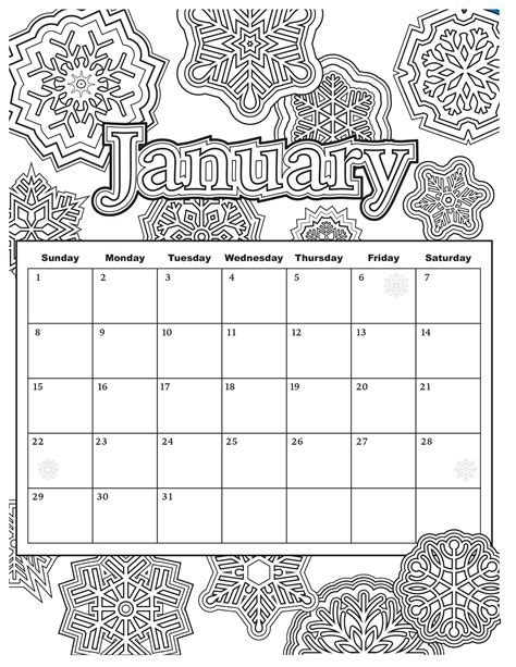 Added Jan 9 Start Your Year Off Right With This Colorable Calendar