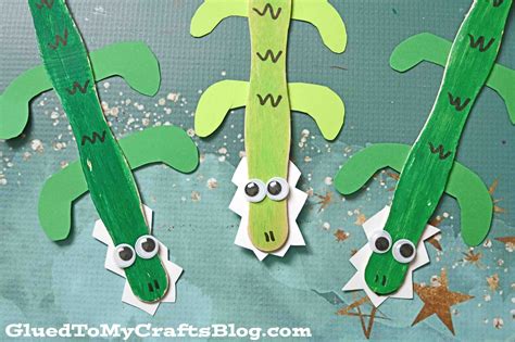 Popsicle Stick Crocodile Cornelius Inspired Craft