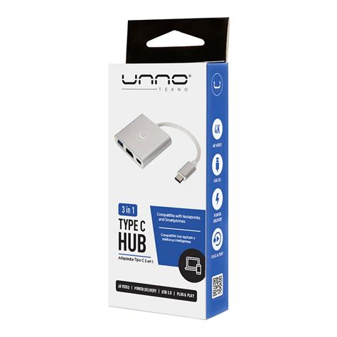 Adaptador En Hub Unno Tipo C Usb Hdmi Pd Gostore