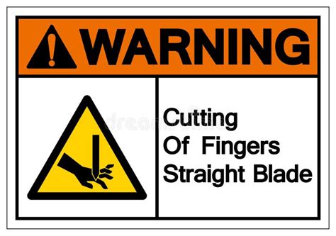 Warning Cutting Hand Hazard Symbol Sign Vector Illustration Isolate