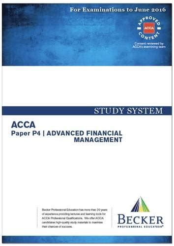 Acca P Advanced Financial Management For Exams Up To June