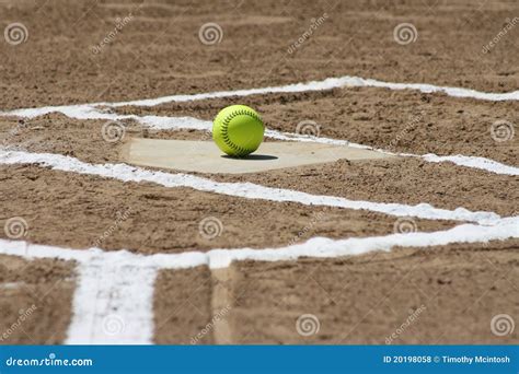 Softball At Home Plate Royalty Free Stock Photos - Image: 20198058