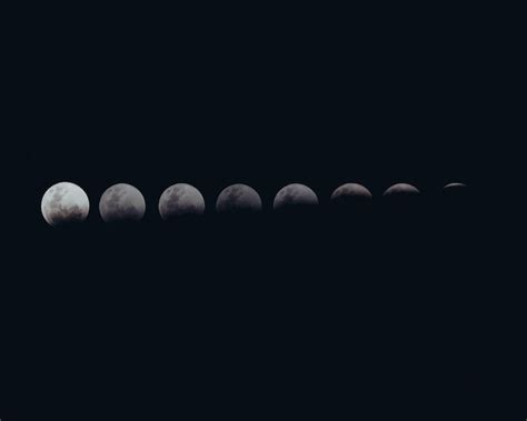 Premium Photo | Closeup detailed shot of different phases of the moon ...