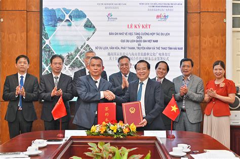 Vnat Signs Mou With Hainan China On Strengthening Tourism Cooperation