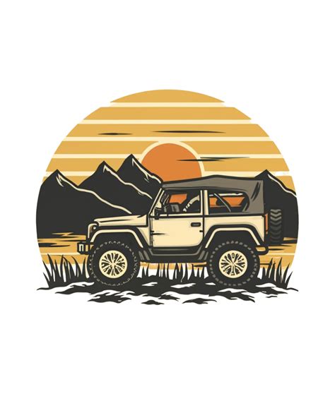 Free Off Road Car Illustration For T Shirt Design 43771335 Png