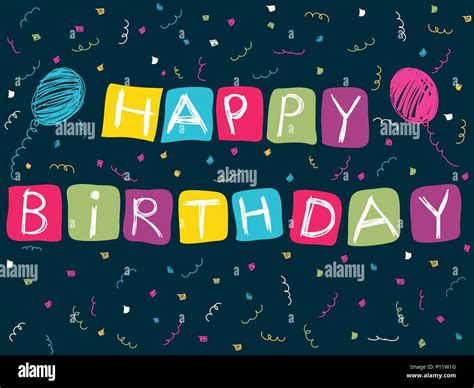 Happy Birthday Card Stock Vector Image And Art Alamy