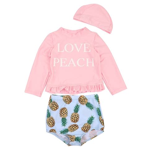 Áo bơi dài tay croptop kèm quần bikini dứa