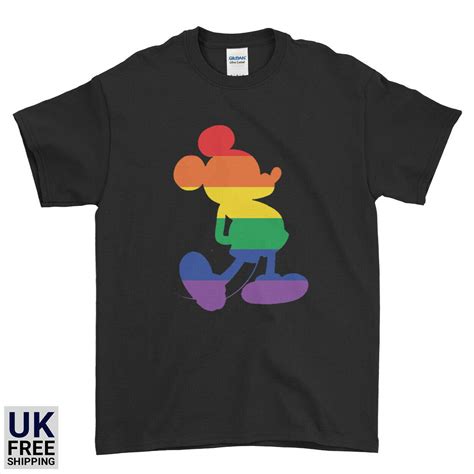 Lgbt Gay Pride Mickey Mouse Rainbow Colours Lesbian T Shirt Etsy