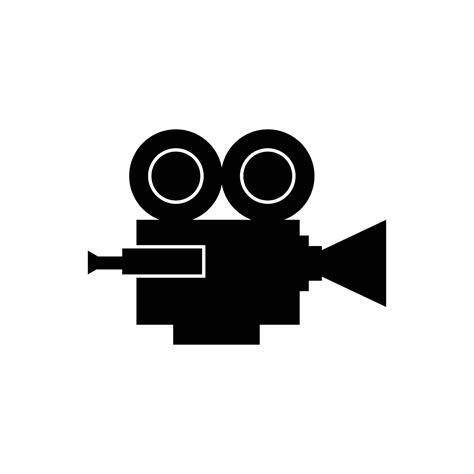 Black Vintage Cinema Camera Logo Icon Vector Art At Vecteezy