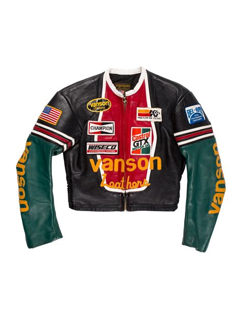 Jacket Vanson Leathers Cropped Leather Racing Jacket Outerwear