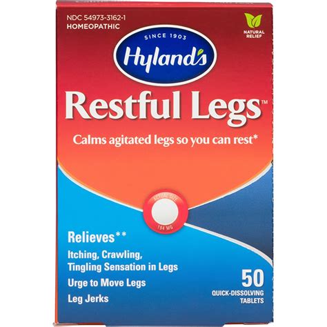 Hylands Restful Legs 50 Quick Dissolving Tablets Vitacost