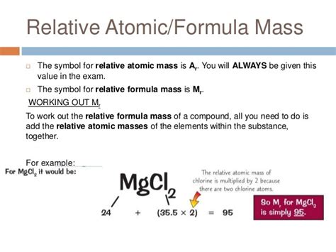 Relative Formula Mass Diagram | Quizlet