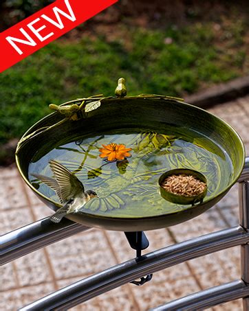 Amazon Qipade Metal Bird Bath With Garden Stake Lightweight