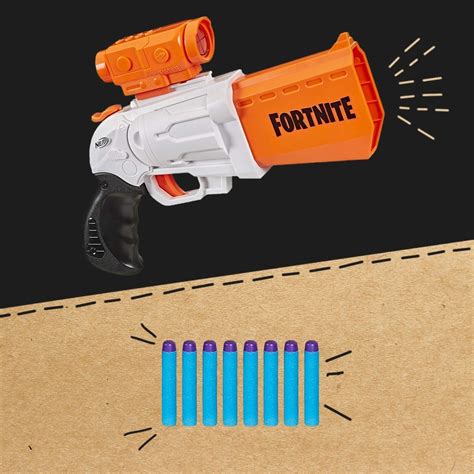 Бластер Нерф Фортнайт Револьвер sr (Nerf Fortnite SR e9391 Revolver 8п ...