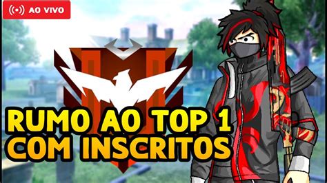 FREE FIRE AO VIVO NOVA TEMPORADA BR RANK MESTRE INSCRITOS