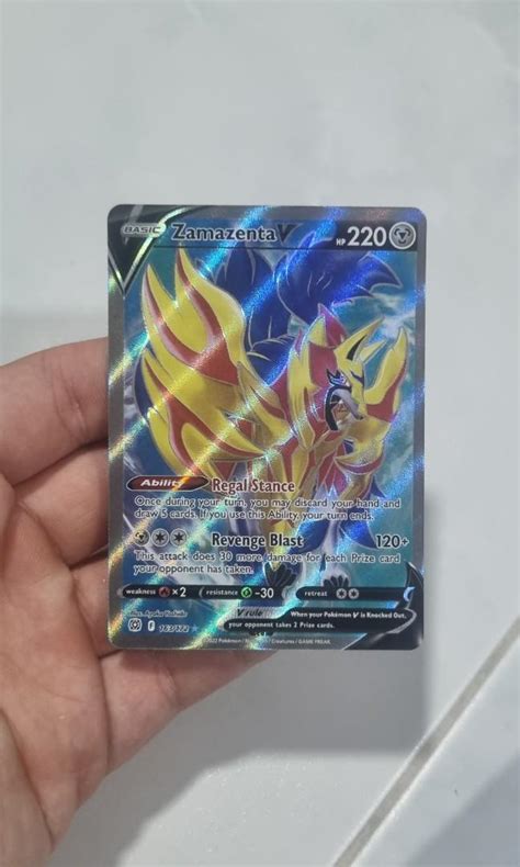 Zamazenta V Full Art Pokemon TCG Ultra Rare Brilliant Stars