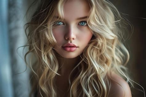 Premium Photo Striking Beautiful Blonde Models Generate Ai