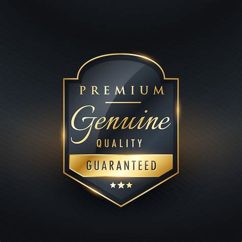 Premium Vector Premium Genuine Quality Golden Label Design