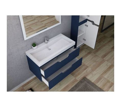 Meuble De Salle De Bain Calabro Bleu Saphir Ensemble Meuble De