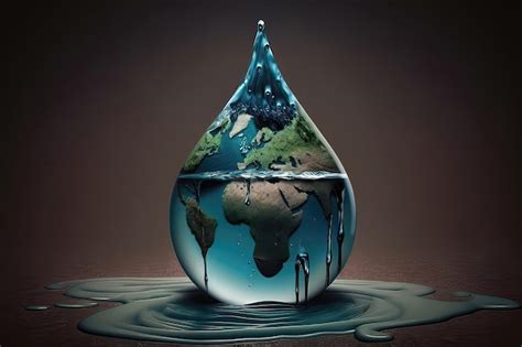 Día mundial del agua campaña de ahorro de calidad del agua y concepto