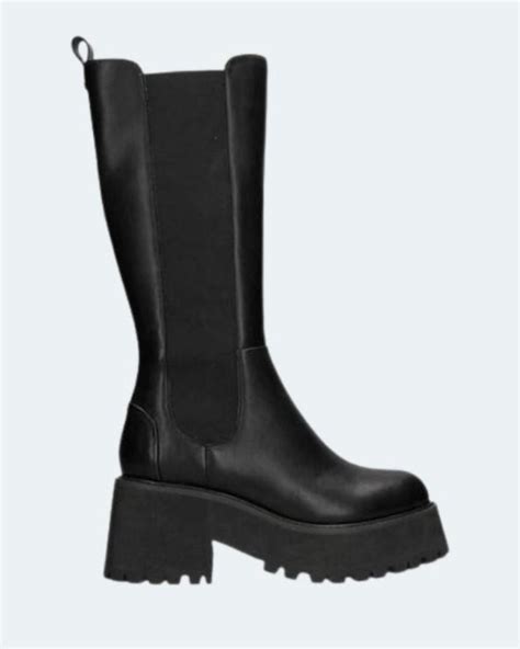 EMMSHU YUKY Botas Chelsea Militares Mujer Negro