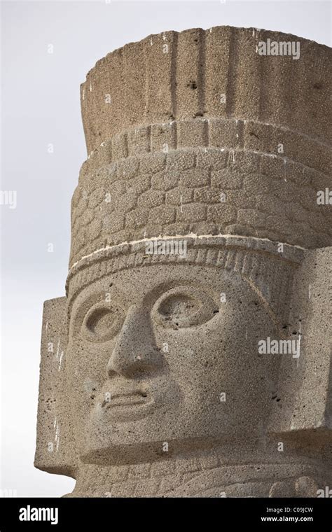 Detail Of A Toltec Atlantean Warrior Figure In The Ancient Toltec