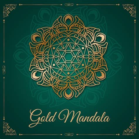 Mandala Dorada Vector Premium