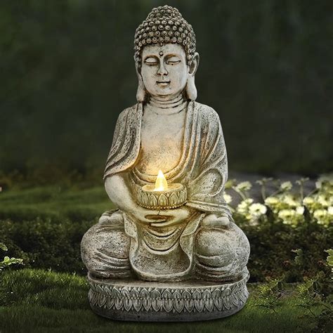 Seated Buddha Statue, Zen Buddha Figurine Solar Nepal | Ubuy