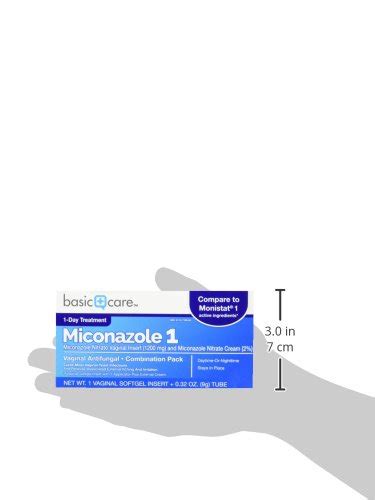 Amazon Basic Care Miconazole 1 Day Miconazole Nitrate Vaginal Insert