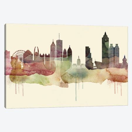 Atlanta Skyline Canvas Wall Art by WallDecorAddict | iCanvas