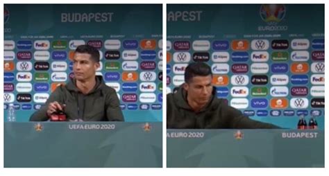 Cristiano Ronaldo Nasconde La Coca Cola In Conferenza Stampa “bevete