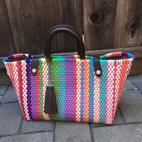 Bolsos Tejidos A Mano Mexicanos Bolsos De Tote Beach Bolso Etsy