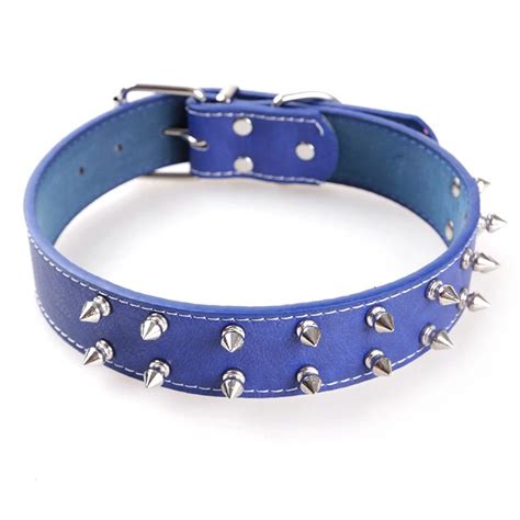 Pet Collars Pu Leather Adjustable Leather Rivet Spiked Studded Pet