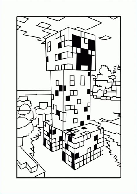 Beau De Dessin Minecraft A Colorier Stock Coloriage Coloriage