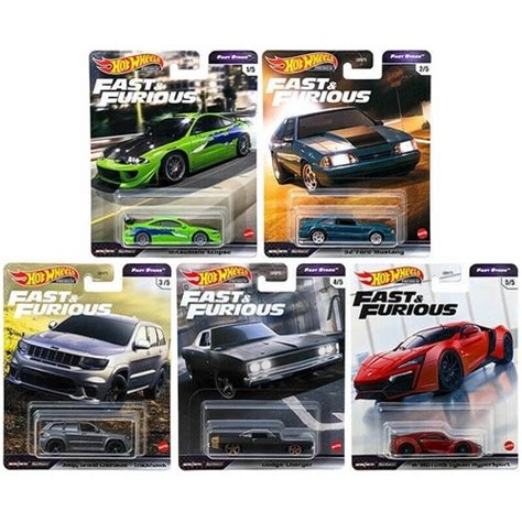 Hot Wheels Velozes E Furiosos Box Set Premium Mattel 5 Carrinhos Fast And Furious Shopee Brasil