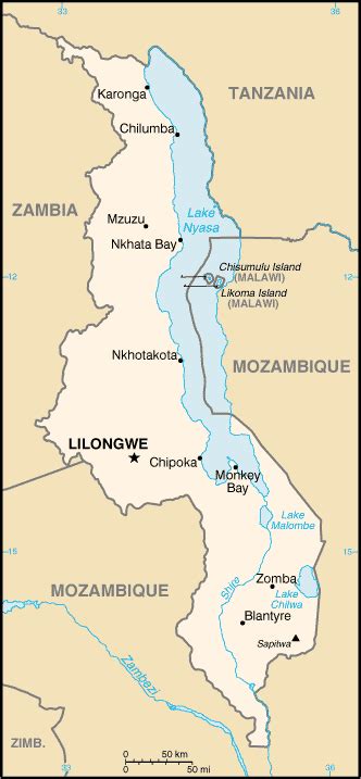 Malawi Mapa Mapy Malawi Travelin