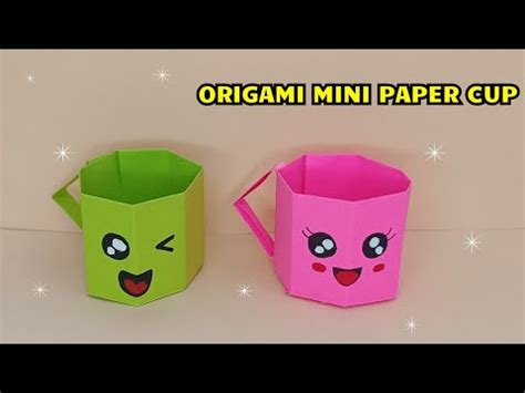 Easy Origami Paper Cup Diy Mini Paper Cup Paper Crafts For School