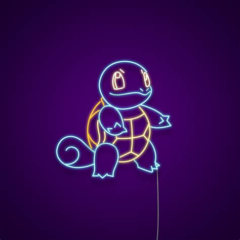 Squirtle Pokemon Neon Sign Anime Neon Light Sign Neonize