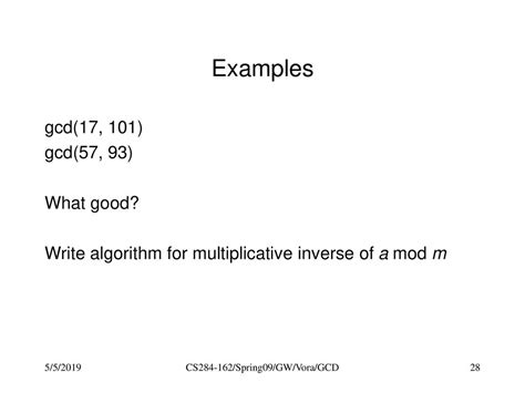 Gcd Csci 284162 Spring 2009 Gw Ppt Download